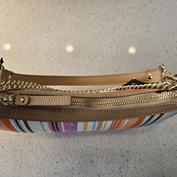 *Brand New* Nannette Lepore Natasha Canvas Baguette w/ Chain - Picture 4 of 8